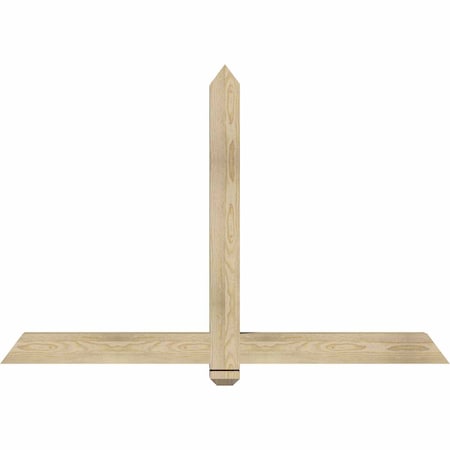 Ekena Millwork Eugene Rough Sawn Timber Gable Bracket, Douglas Fir, 60"W x 40"H x 4"D x 4"F, 16/12 Pitch GBW060X40X0404EUG00RDF